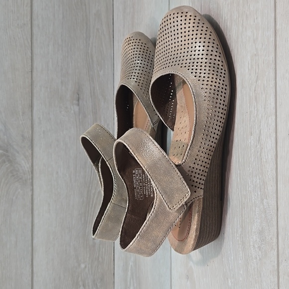 Rockport By Cobb Hill Women Ankle Leather Wesge Clog Shoes Sz 9M - Picture 2 of 11